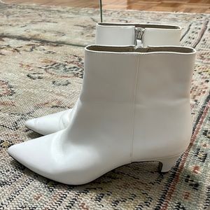 White Kitten Heel Booties